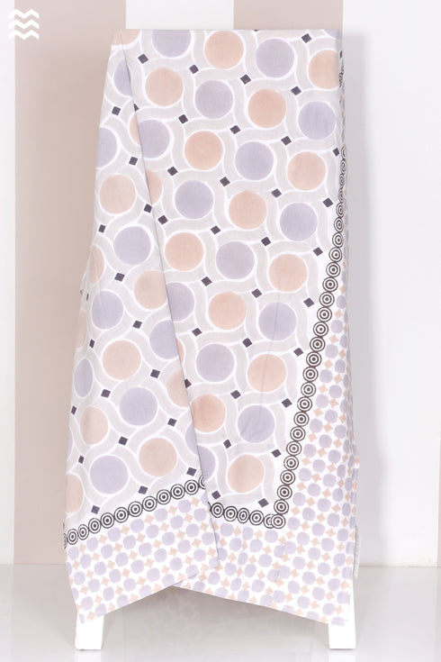 20s Cotton Bed Cover in Block Print