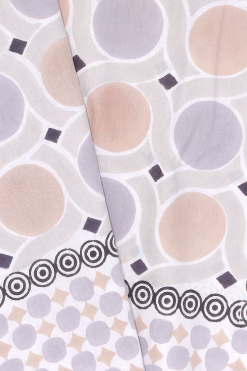 20s Cotton Bed Cover in Block Print