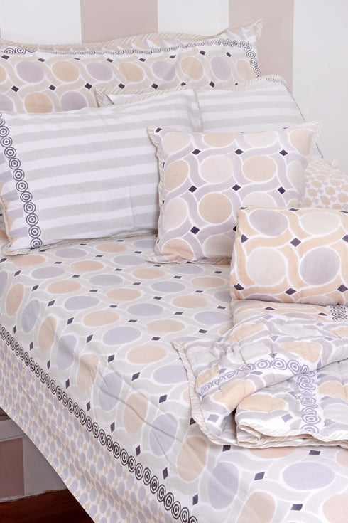 20s Cotton Bed Cover in Block Print