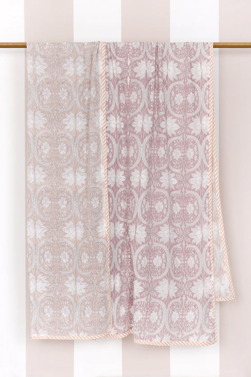 Mulmul Cotton Dohar In Block Print