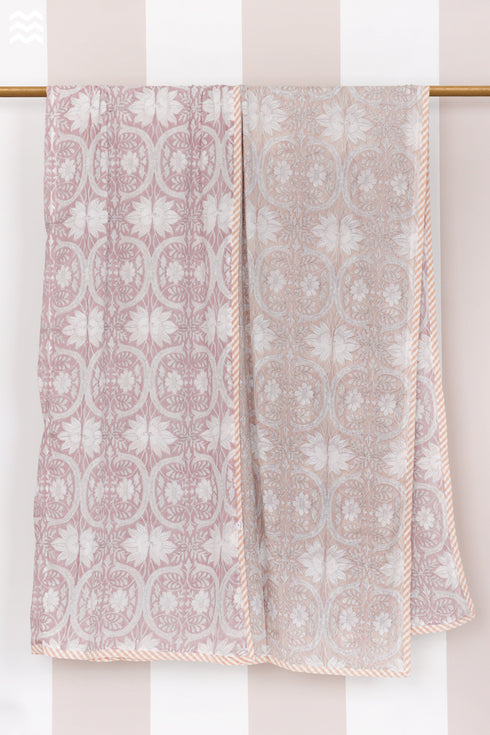 Mulmul Cotton Dohar In Block Print