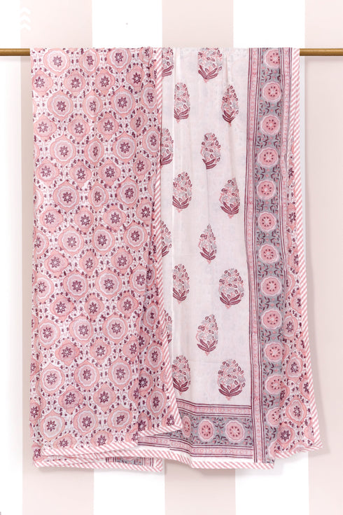 Mulmul Cotton Dohar In Block Print