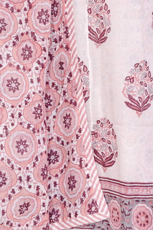 Mulmul Cotton Dohar In Block Print