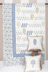 20s Cotton Bed Cover in Floral Block Print