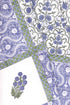 20s Cotton KING SIZE Bed Cover in Floral Block Print