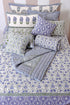 20s Cotton KING SIZE Bed Cover in Floral Block Print
