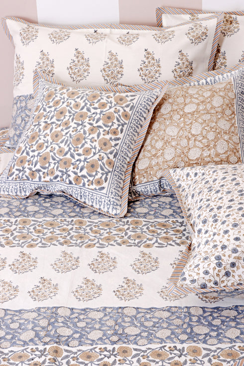 20s Cotton KING SIZE Bed Cover in Block Print