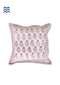 20s Cotton Cushion Cover in Block Print with Piping