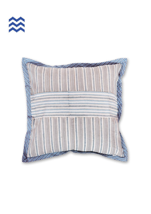 20s Cotton Large Cushion Cover In Block Print