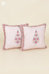 20s Cotton Cushion Cover in Floral Block Print