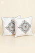 20s Cotton Cushion Cover in Floral Block Print