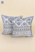 20s Cotton Cushion Cover in Floral Block Print