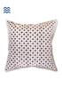 20s Cotton Cushion Cover in Block Print with Piping