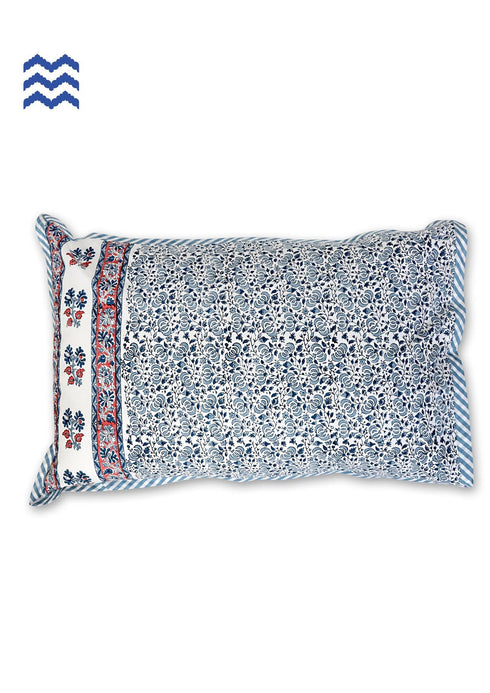 40s Cotton Pillow CoverIn FloralBlock Print