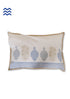 40s Cotton Pillow Cover in Floral Block Print