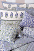 40s Cotton Pillow Cover in Floral Block Print