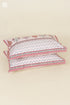 40s Cotton Pillow Cover in Floral Block Print