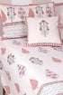 40s Cotton Pillow Cover in Floral Block Print