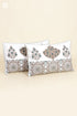 40s Cotton Pillow Cover in Floral Block Print