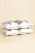40s Cotton Pillow Cover in Floral Block Print