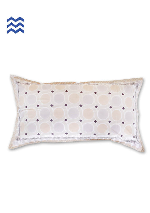 20s Cotton Lumbar Cushion Cover In Block Print