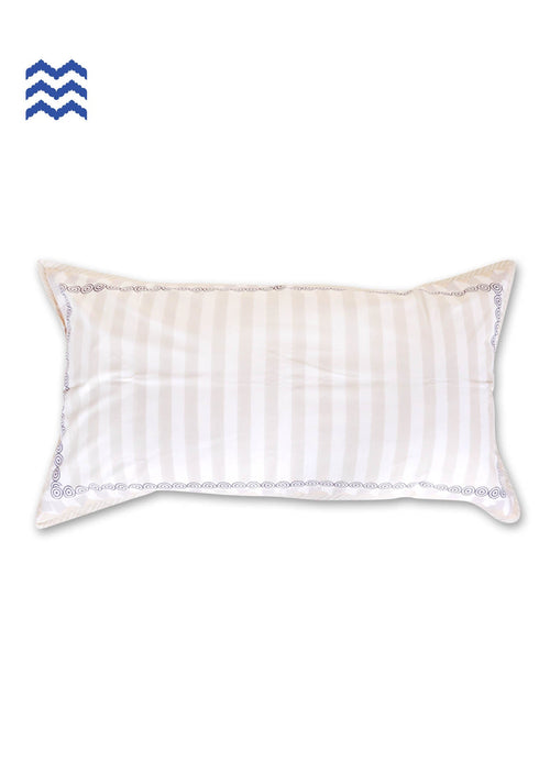 20s Cotton Lumbar Cushion Cover In Block Print