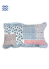 20s Cotton Cushion Cover With Frills In FloralBlock Print