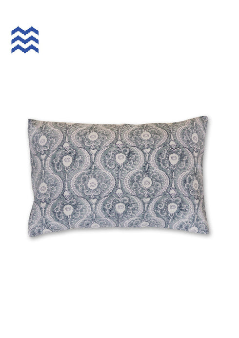 20s Cotton Cushion Cover in Floral Block Print