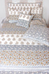 20s Cotton Bed Cover in Floral Block Print