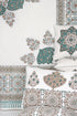 20s Cotton Bed Cover in Ornamental Multi Block Print