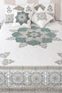 20s Cotton Bed Cover in Ornamental Multi Block Print