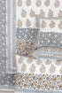 20s Cotton KING SIZE Bed Cover in Floral Block Print