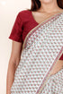 Kota Doria Saree in Floral Block Print
