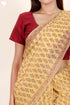 Kota Doria Saree in Floral Block Print