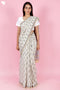 Chanderi Silk Saree In Floral Block Print