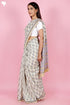 Chanderi Silk Saree In Floral Block Print