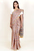 Tussar Silk Saree In Floral Block Print