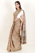 Tussar Silk Saree In Floral Block Print