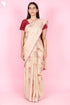Kota Doria Saree In Block Print with Chikankari Embroidery
