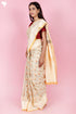 Kota Doria Saree In Block Print with Chikankari Embroidery