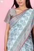 Maheshwari Saree In Floral Block Print