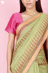 Maheshwari Saree In Floral Block Print