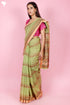 Maheshwari Saree In Floral Block Print