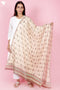 Chanderi Silk Dupatta In Floral Block Print