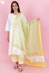 Kota Doria Dupatta In Floral Block Print