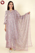 Kota Doria Dupatta In Floral Block Print