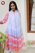 Kota Doria Dupatta With Floral Block Print