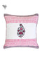 20s Cotton Cushion Cover in Floral Block Print