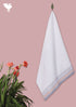 Handloom Cotton Bath Towel With Block Print Border