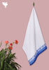 Handloom Cotton Bath Towel With Block Print Border